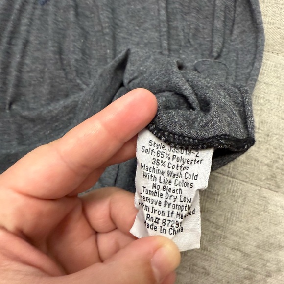 JOHNNY WAS Davis Drape Tunic Dress Gray Multicolor Floral Embroidery Bohemian XS - Picture 5 of 11